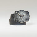Black bull leather belt strap and metal belt buckle. Shop the Best western belts for cowboys and cow girls. The house of belts to bold western and everyday classic belts. Reversible belts, automatic belts, removable belts to western metallic buckles, designed belts and simple belts. 